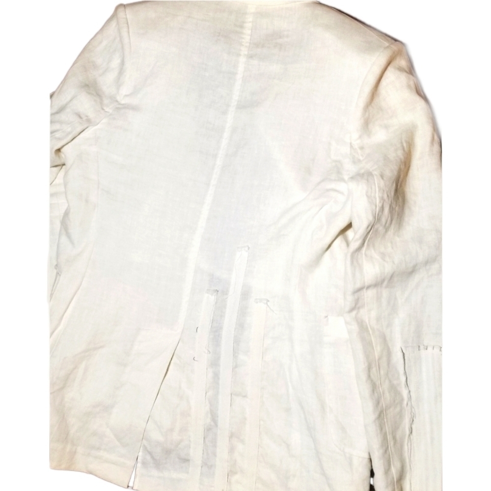 PAZZO\ Custom Italian Blazer / Medium / White Linen - Picture 5 of 9